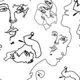 Lets Face Abstract Vinyl Wallpaper Roll by Jamie Graney
