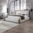 Beige Boucle Queen Size Platform Bed