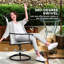 Chaises de patio pivotantes, ensemble moderne en maille d'acier pour jardin porche