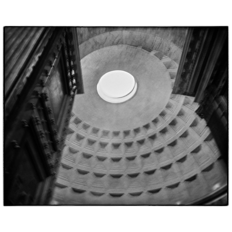 The Pantheon - Picture Frame Photograph on Paper, 36" H x 43" W, White Framed