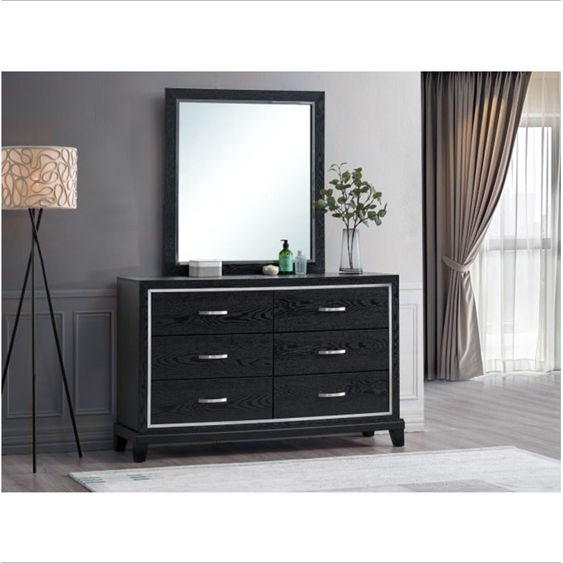 Commode 6 tiroirs Livingston G02850-D (sans miroir)