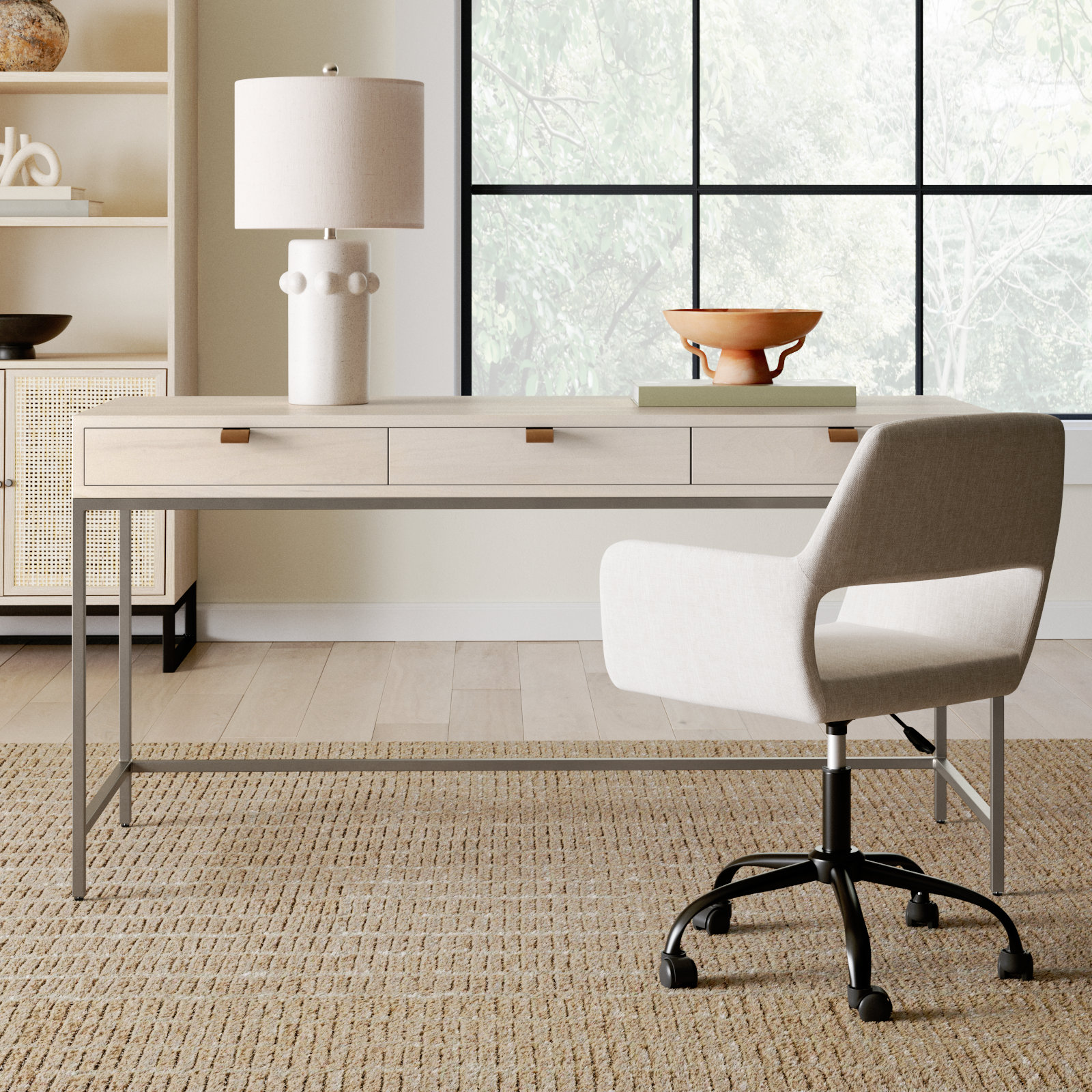 Loki Writing Desk, Dove Poplar