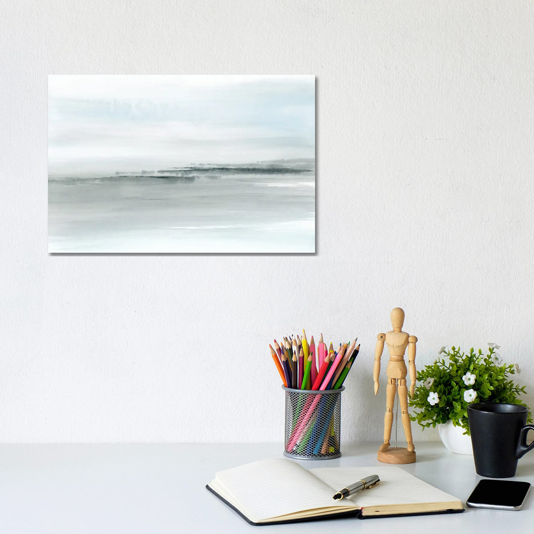 Abstract Coastal Watercolor In Soft Blue by Nouveau Prints - Gallery-Wrapped Canvas GiclÃ©e on Canvas