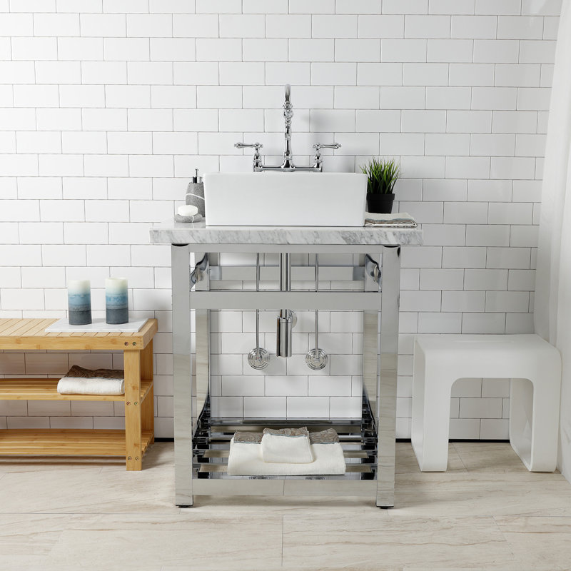 Kingston Brass Trimscape Traditional Plumbing Sink Trim Kit with P-Trap and Drain (No Overflow), Chrome