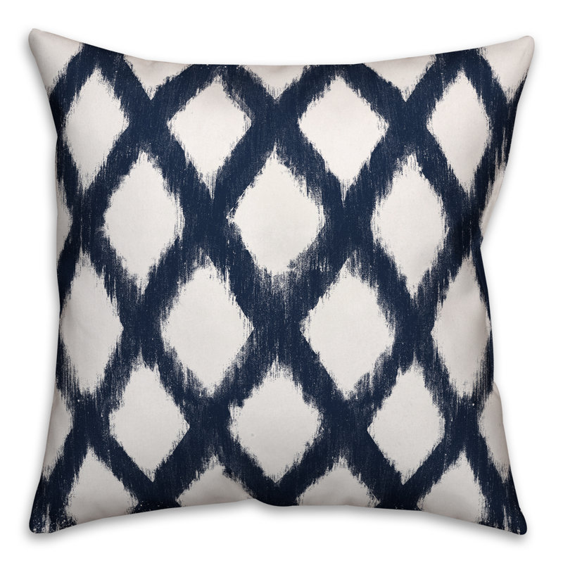 Geometric Reversible, 18" x 18", Navy
