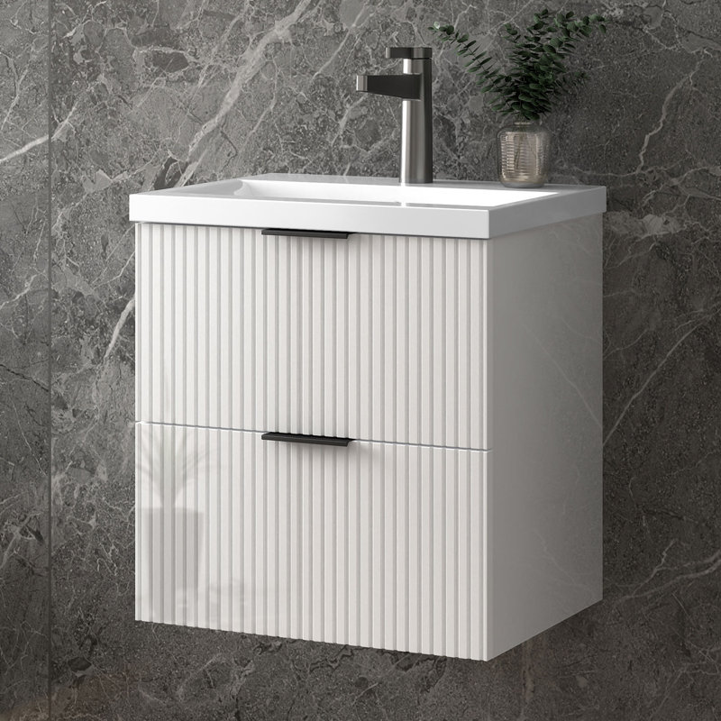 500mm Single Bathroom Vanity with Integrated Ceramic Basin