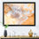 Orange et marbre, art fluide - décoration murale moderne en toile
