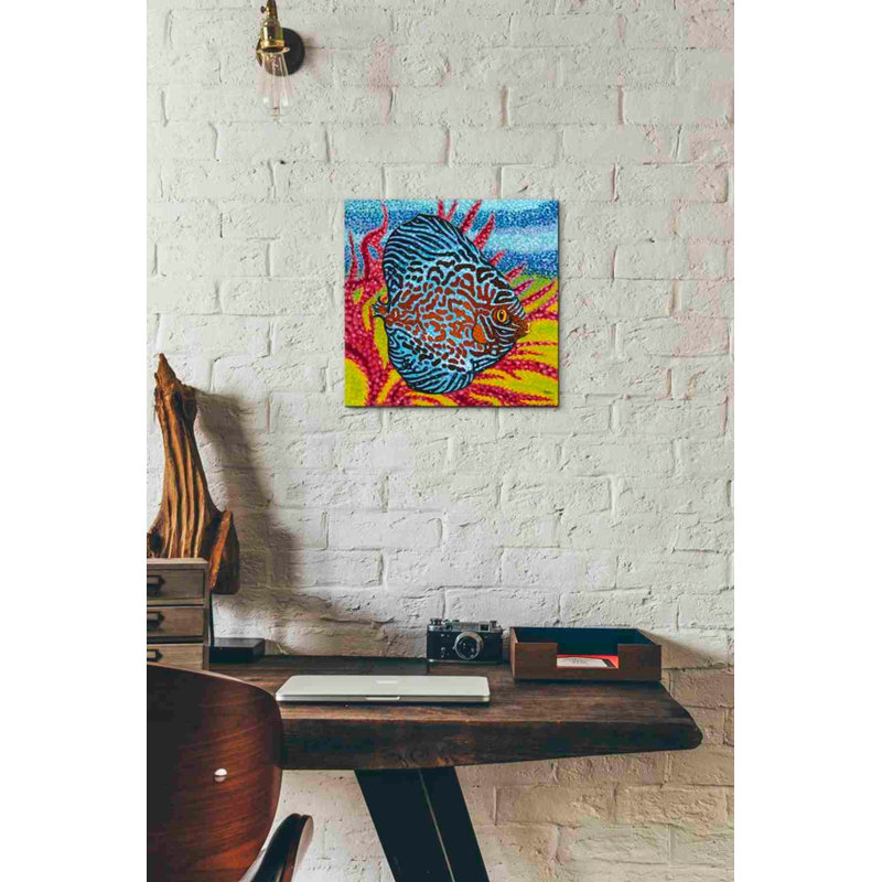 «Brilliant Tropical Fish II» par Carolee Vitaletti, art mural sur toile, H 12 po x l 12 po x P 0,75 po