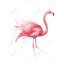 Flamant rose aquarelle sur toile - chambre rose décor à la maison