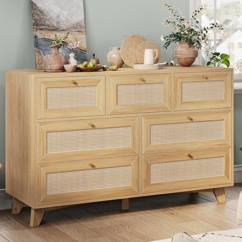 Commode 7 tiroirs, Bois
