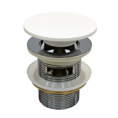 Drain escamotable blanc