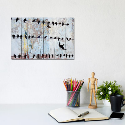 Birds On Wood IV by Irena Orlov - Wrapped Canvas Gallery-Wrapped Canvas Giclée