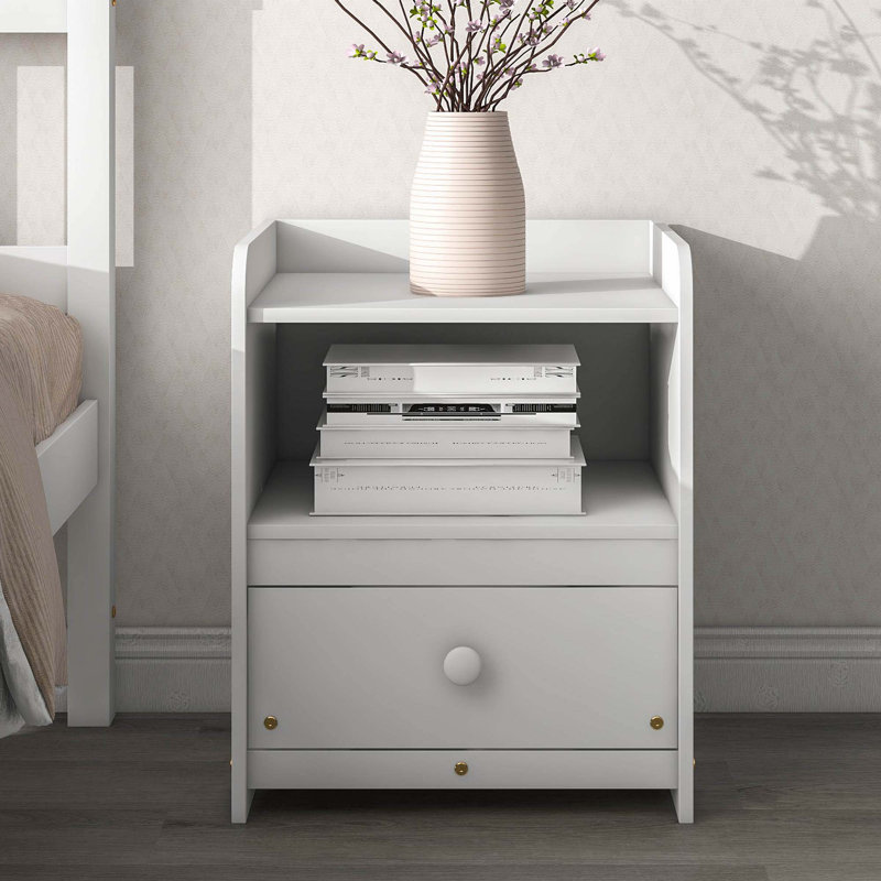 Platform Bed with a Nightstand