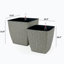 Paquet de 2 pots à fleurs Derince - Osier tissé à la main - Carré fin-946201015-991177507