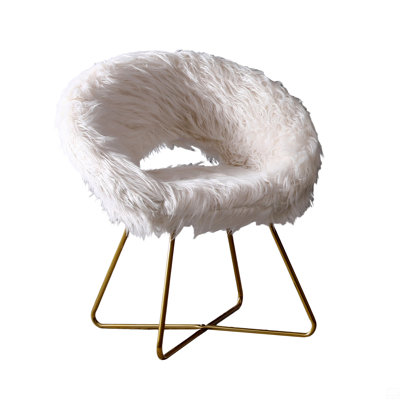 Slatina Faux Fur Upholstered Accent Chair