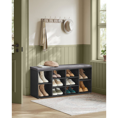Adara Linen Blend Upholstered Storage Bench