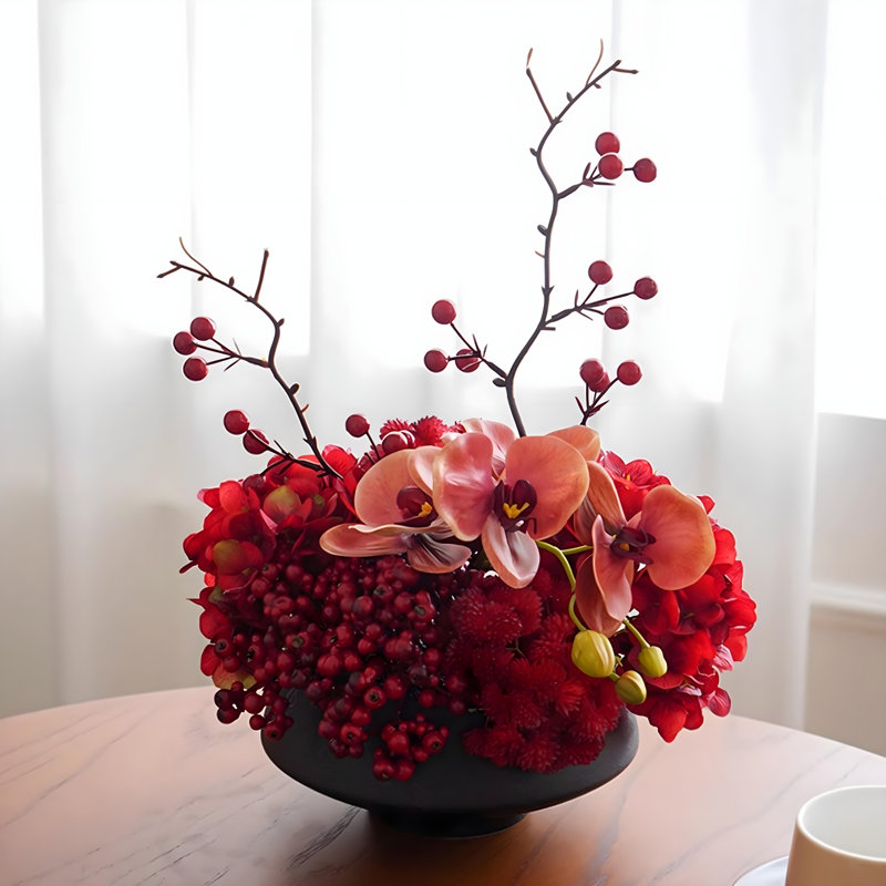 Ornements de fleurs simulées