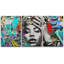 Urban Urban High Contrast Beyonc Portrait Graffiti & Street Art People Pop Art Colorful 3 pièces-92414263-92414261