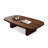 Nut-brown Solid Wood Rectangular Coffee Table-912393453