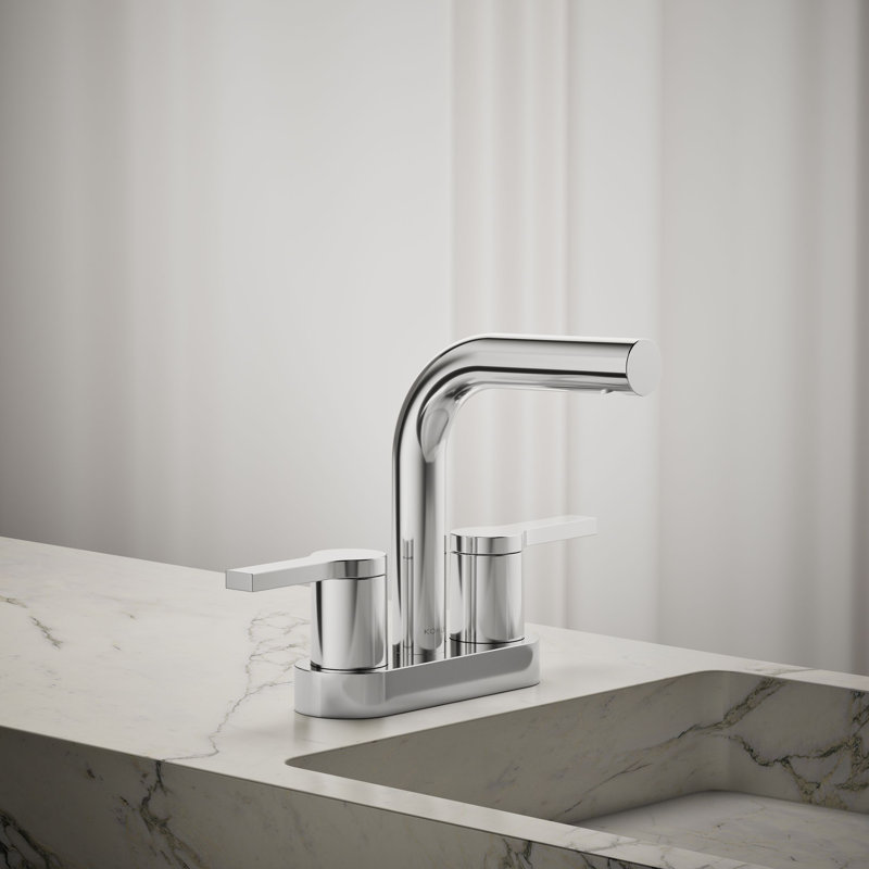 Elate Centerset Bathroom Sink Faucet 0.5 GPM, Polished Chrome