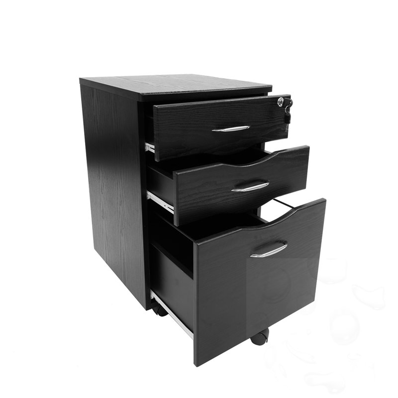 Rolling Office Storage Cabinet with Drawers