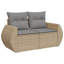  Ensemble de canapé de jardin beige, gris clair