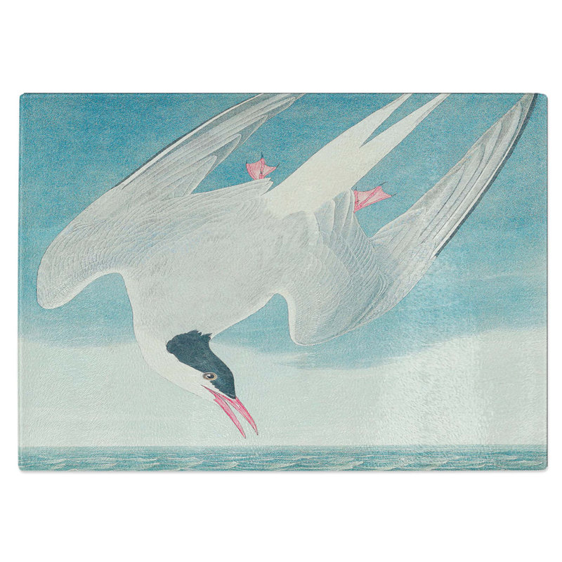 Tempered Glass Arctic Tern Chopping Board, 39 cm W x 28.5 cm L