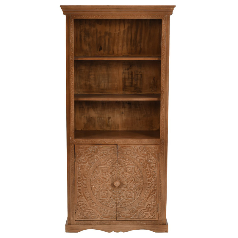 Ruven 175cm H x 85cm W Solid Wood Standard Bookcase