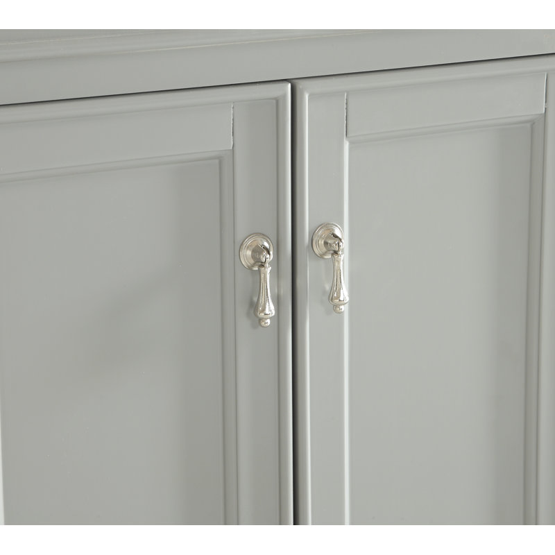 Otto 36'' Single Bathroom Vanity with Top, Antique White, Light Gray