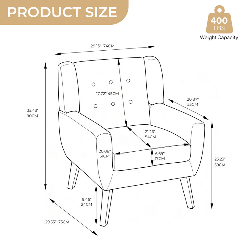 Fauteuil Jaqueze, Mélange de lin jaune performance
