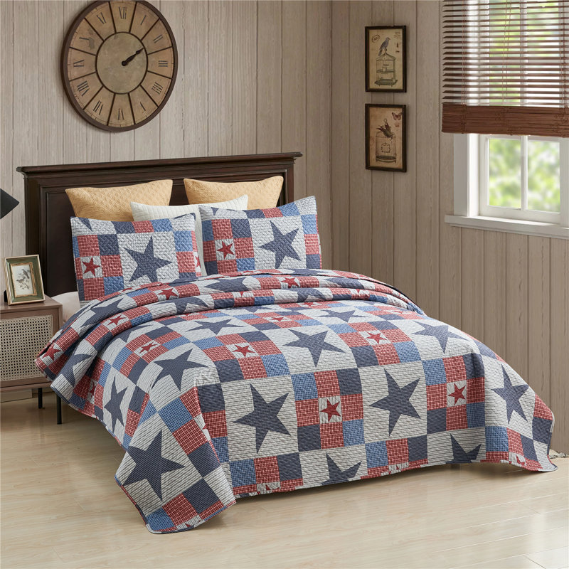 Quilt, Queen Quilt +2 Standard Shams, Floral 6