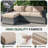 7-pcs Patio Cushion Cover Replacements – 4" Thick Water-repellent For 4-seat Sectional Sofa-211940386