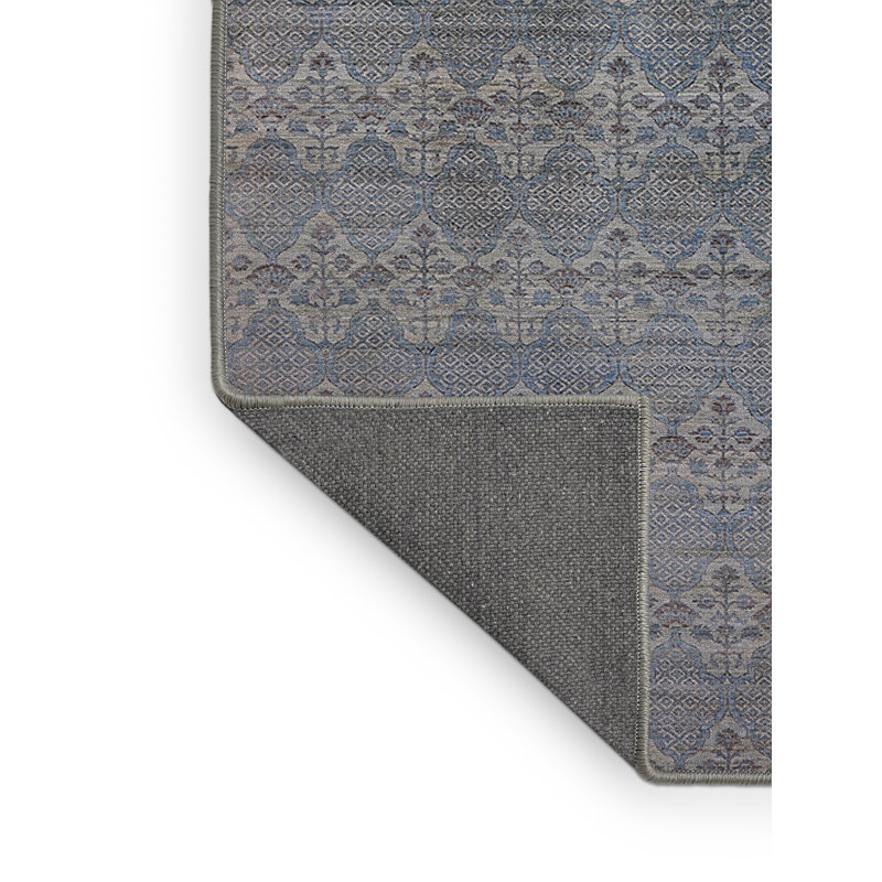 Tapis oriental gris foncé Grapeville, Rectangle 7 pi x 10 pi