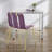 Plastic Outdoor Dining Table With Metal Legs, Weather Resistance, Home Patio Table, Restaraunt Outdoor Table, Quick Assembly-333876808