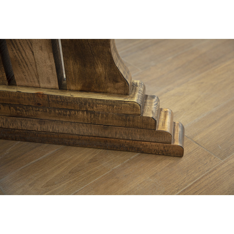 Rustic Brown Wood Rectangular Counter Height Table