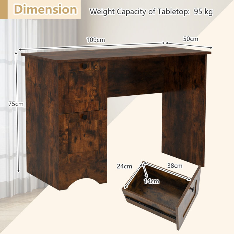 Computer Desk, Brown