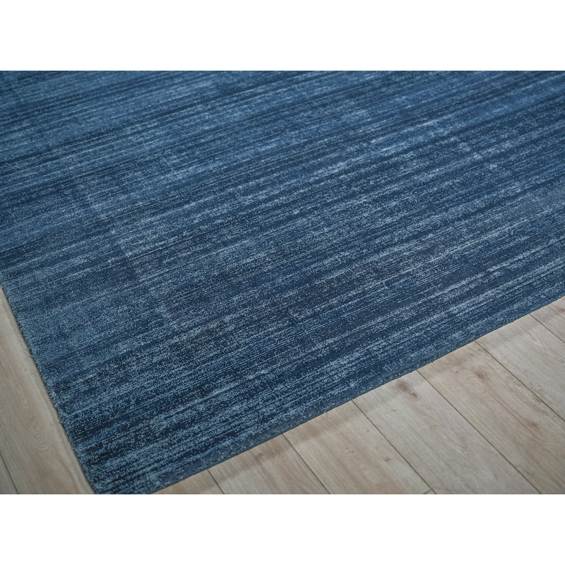 Martelli Area Rug in Navy/Ivory, Rectangle 4' x 5'