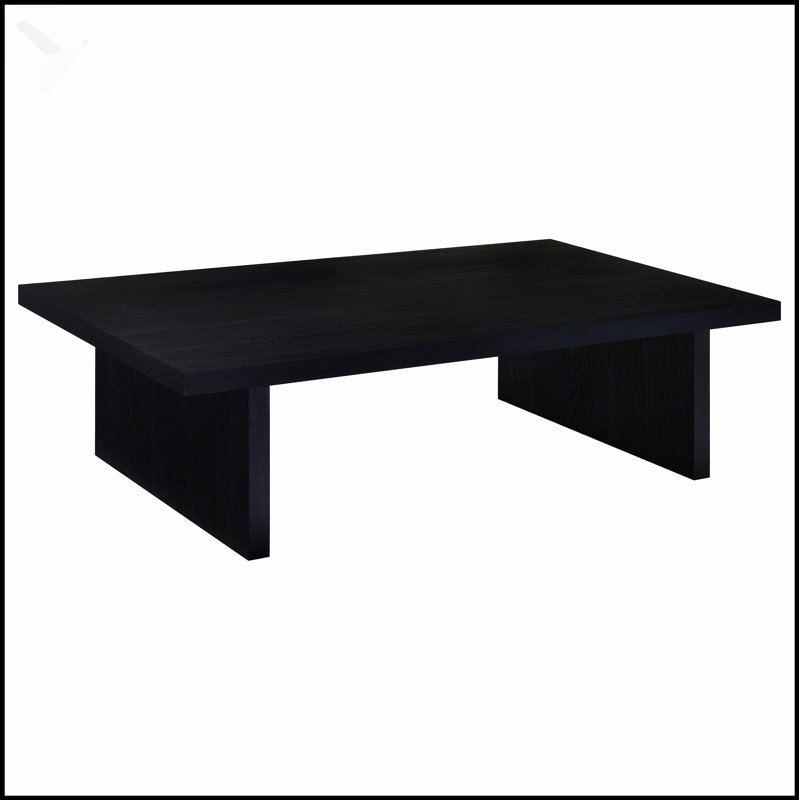 Caroline Black Rectangular Engineered Laminate Coffee Table With Durable And Scratch-Resistant Surface, Perfect For Modern Interiors