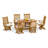 5 Pcs Grade-A Teak Wood Dining Set: Warwick Console Folding Rectangle Table And 4 Marley Folding Reclining Arm Chairs #11MR1504-112321861