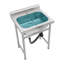Grand évier utilitaire en acier inoxydable 25 po x 22 po, évier de restaurant commercial autoportant, évier utilitaire pour salle de lavage, garage, cuisine