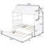Lit simple en bois avec lit gigogne simple