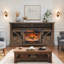 Electric Fireplace Cabinet - 60 Inch, Realistic Flame Effect, 1500W Heat Output, Door Sensor Feature 60" Console Multi-Functional Design, , Heating Power, Stable