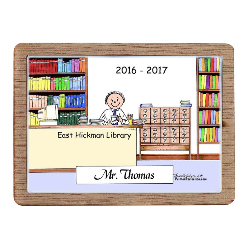 Bibliothécaire personnalisé - aimant en bois pour homme - excellent cadeau!, Oui