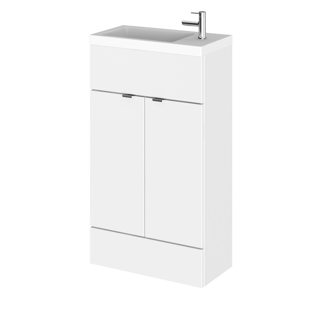 Fusion 505mm Single Bathroom Vanity with Integrated Polymarble Basin