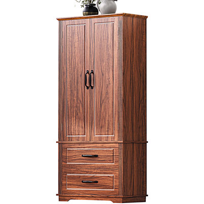 Farmhouse Kitchen Pantry Cabinet with 2 Large Drawers,Embossed Texture Freestanding Cupboard Cabinet with 8 Door Shelves and 3 Cabinet Shelves for Kit by Lark Manor