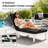 11 Pieces Modern Aluminum Patio Furniture Set With Fire Table, Outdoor Modular Sectional Conversation Set With Patio Chaise Lounges-1324762696