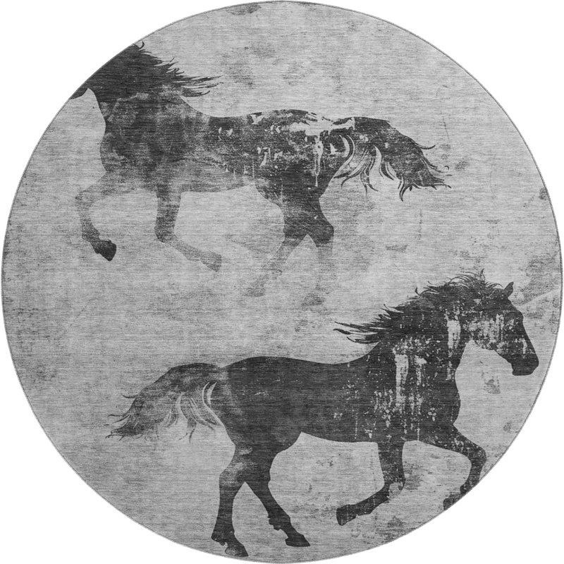 Tapis pour animal lavable de qualité supérieure Varroville AMF1717, Rond 8 pi
