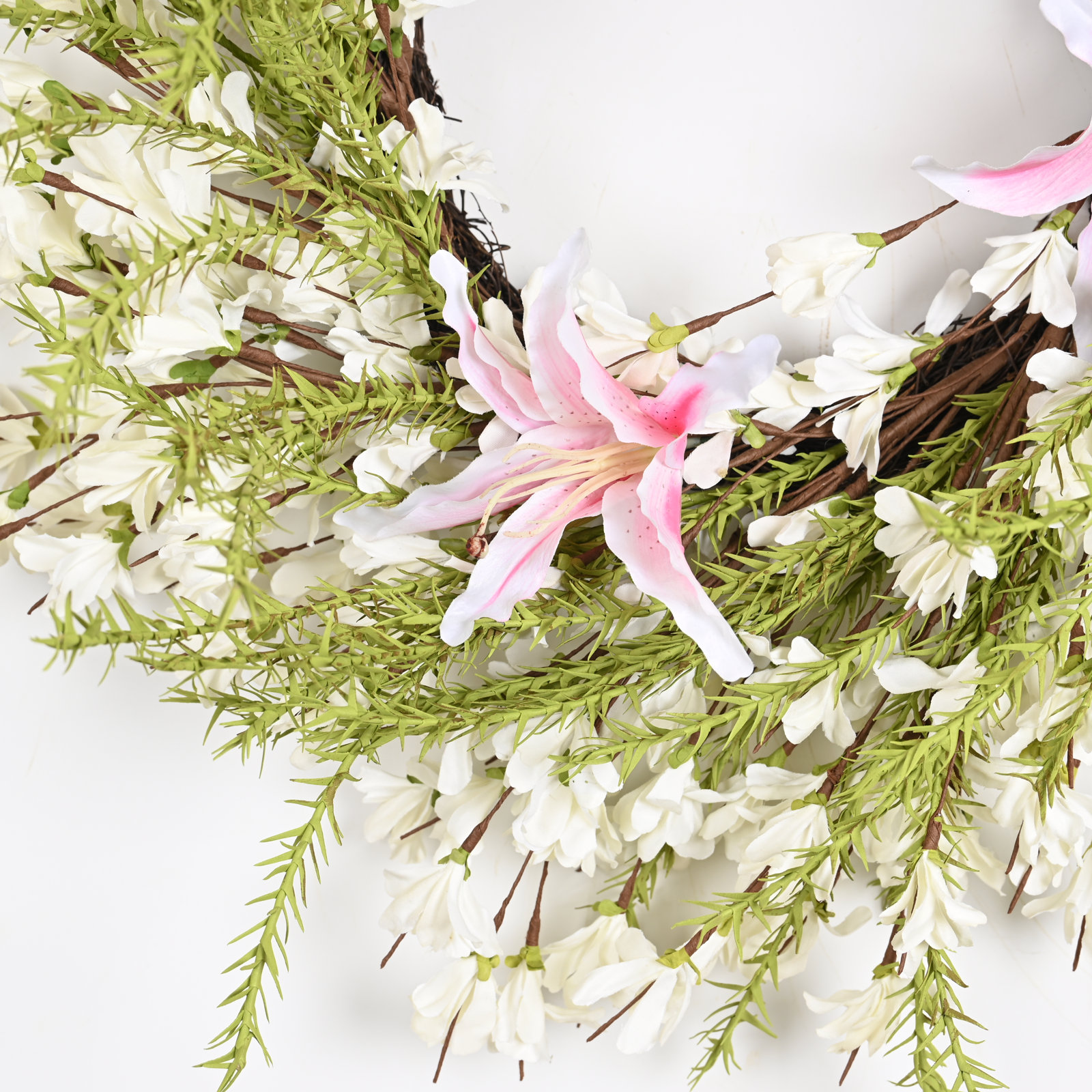 24" Handcrafted Forsythia Everyday Wreath