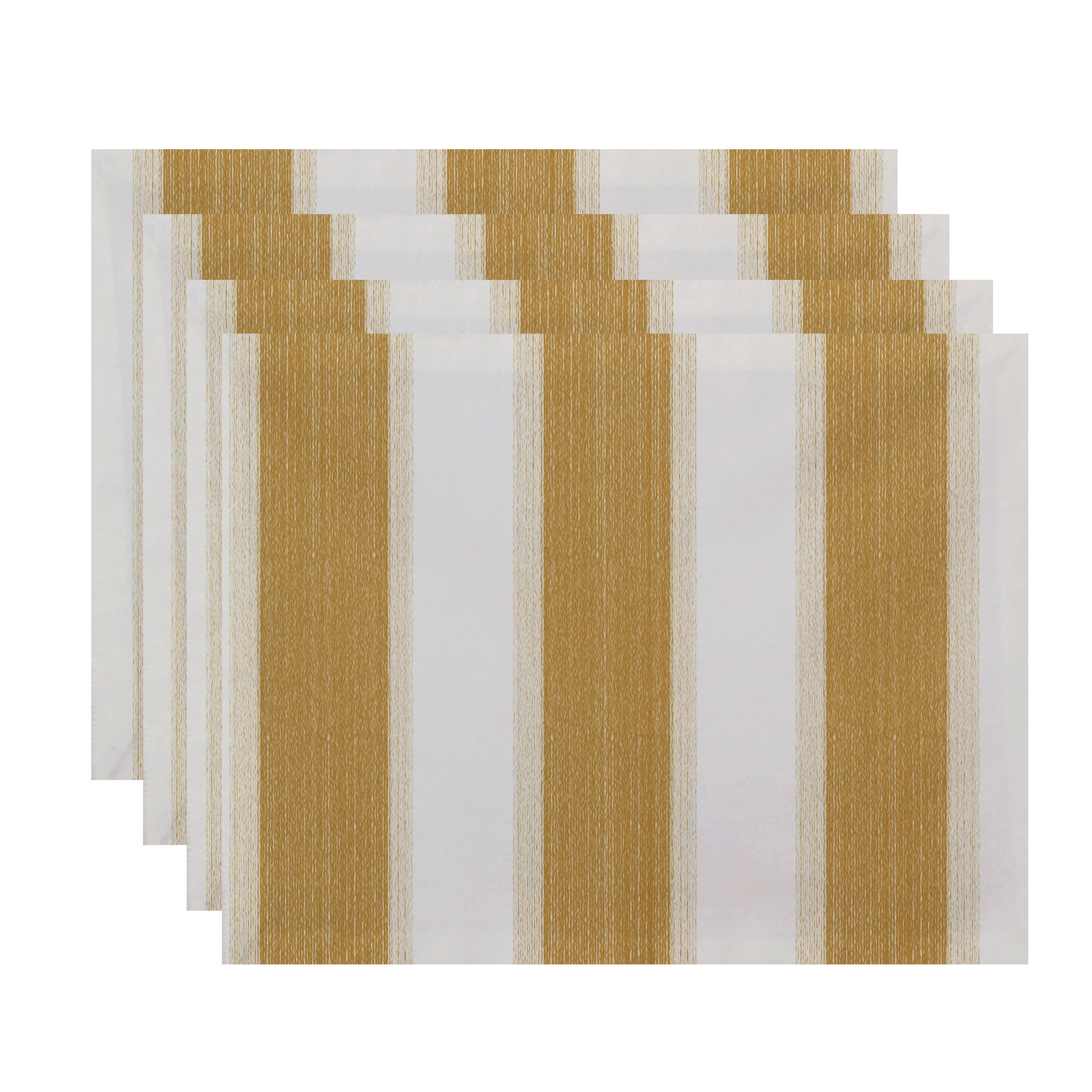Case of 48 Gold Metallic Non-Slip Placemats, Wheat Design