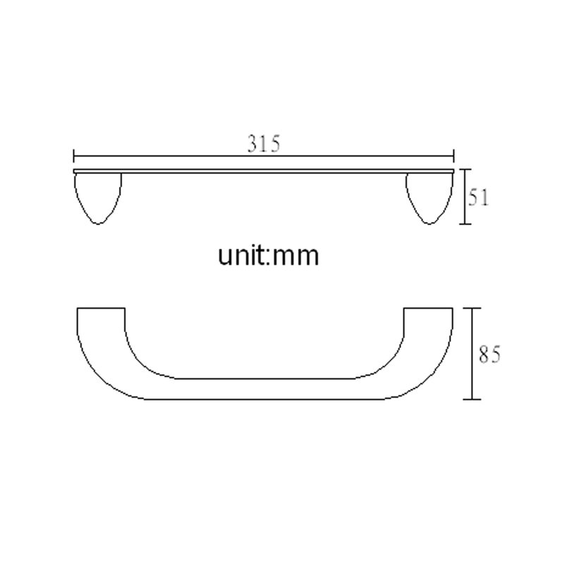 Chapel 31.5cm 1 Fixture Towel Bar